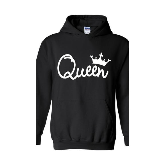 Women's Plus Sweatshirts and Hoodies - Queen in White Crown