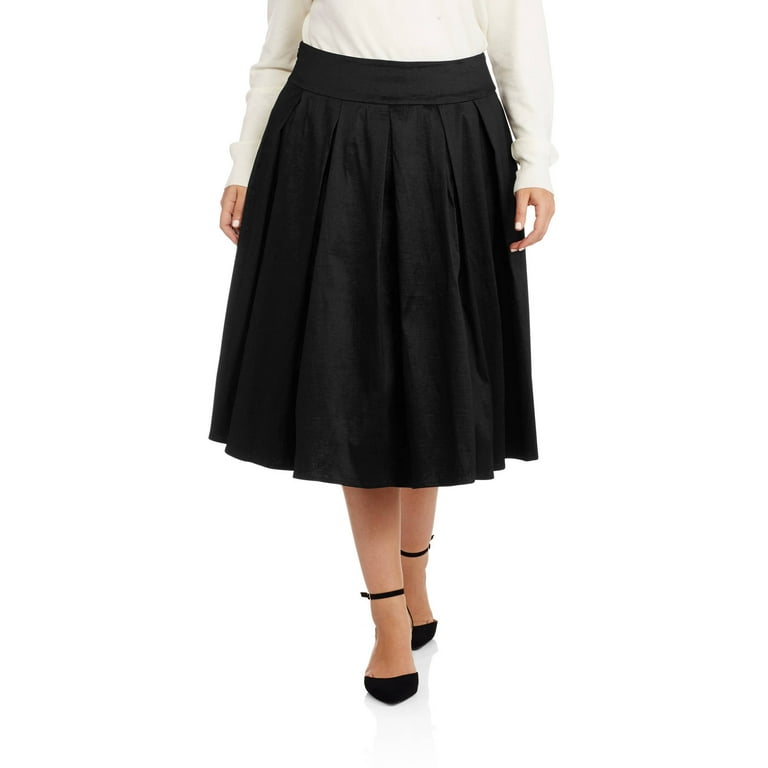 Plus size black taffeta skirt top