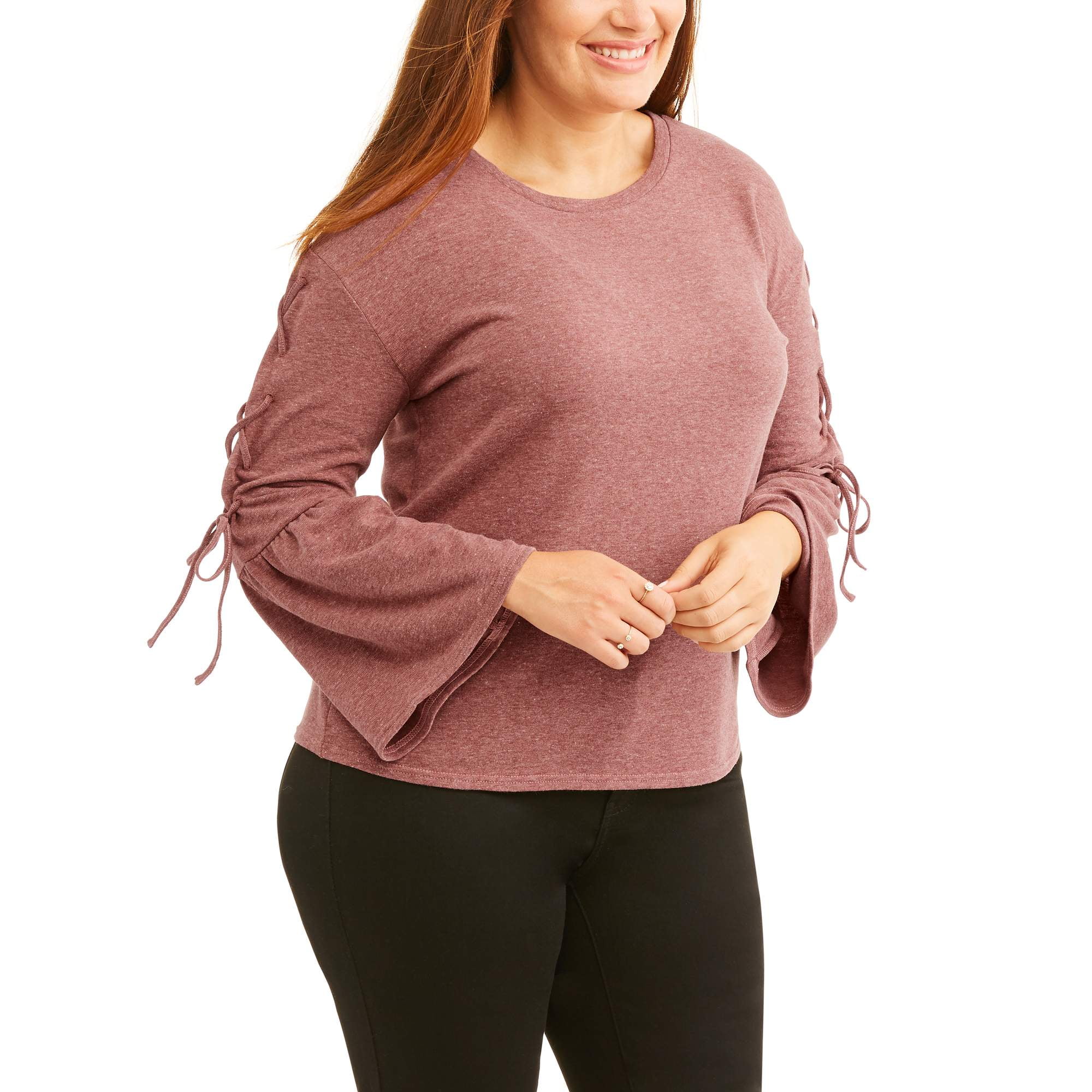 Tie bell sleeve sweater sale