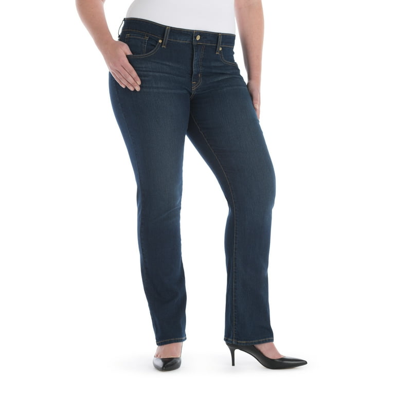 Levi signature totally shaping 2024 slim straight jeans