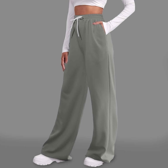 Women's Plus Trousers Pants for Women Petite Short Women Lined Sweatpants Wide Straight Leg Pants Bottom Sweatpants Joggers Pants Workout High Waisted Yoga Pants with Pockets