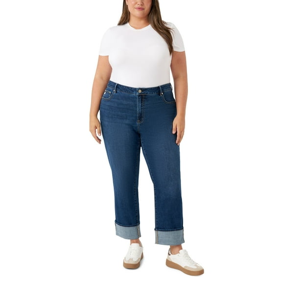 Women's Plus Vinatge Straight Cuffed Jean - Canyon