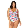 thumbnail image 1 of Anne Cole Plus Size Paisley V-Wire One-Piece Swimsuit 16, 1 of 4
