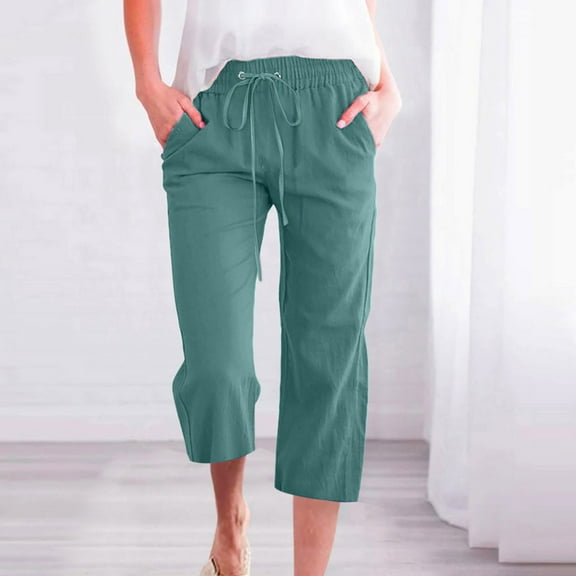Women's Plus Womens Dress Pants Stretchy Plus Size Summer Pants for Women 2025 Trendy Women Fashion High Waisted Wide Leg Pants Drawstring Elastic Trousers Comfy Straight Leg Long Pants with Pockets