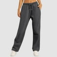 thumbnail image 1 of Women's Plus Work Pants Women Plus Size Tall Women’S Lined Sweatpants Wide Straight Leg Pants Bottom Sweatpants Joggers Pants Workout High Waisted Yoga Pants with Pockets, 1 of 6