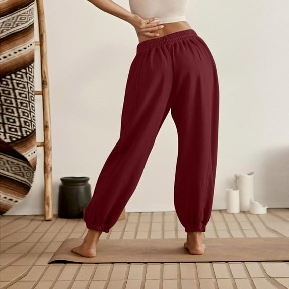 Women's Plus Work Pants Women Plus Size Tall Womens High Waisted Sweatpants Baggy Comfy Stretch Workout Joggers Pants Casual Flowy Yoga Pants with Pockets