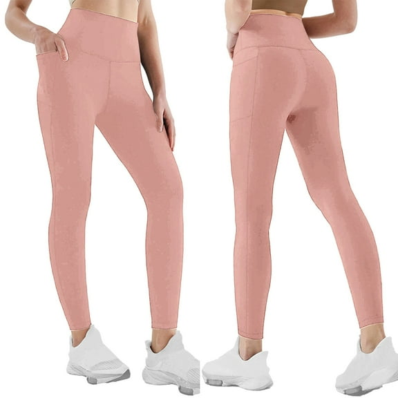 Women's Plus Yoga Pants Women Cotton Grey Capri Leggings for Women Plus Size Exercise High Waisted Leggings for Women Plus Size Trouser Style Yoga Pants Full Length Soft Workout Leggings with Pockets
