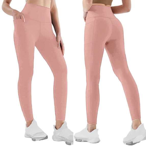 Women's Plus Yoga Pants Women Cotton Grey Capri Leggings for Women Plus Size Exercise High Waisted Leggings for Women Plus Size Trouser Style Yoga Pants Full Length Soft Workout Leggings with Pockets