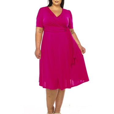 Women's Plus Long Sleeve Empire Maxi Dress - Walmart.com