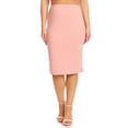 thumbnail image 1 of Women's Plus size Trendy Style Knee Length Solid Pencil Skirt, 1 of 4