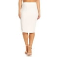 thumbnail image 1 of Women's Plus size Trendy Style Solid Pencil Skirt, 1 of 4