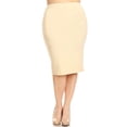 thumbnail image 1 of Women's Plus size Trendy Style Knee Length Solid Pencil Skirt, 1 of 4