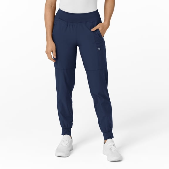 Wink W123 Women's Comfort Waist Cargo Jogger Scrub Pant, Navy, 4X Womens