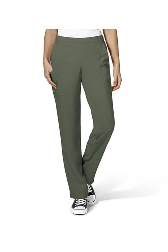 Women's Pluse Size Flat Front Double Cargo Scrub Pant