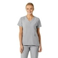thumbnail image 1 of Wink W123 Women's Stylized V-Neck Scrub Top, Grey, 3X Womens, 1 of 6