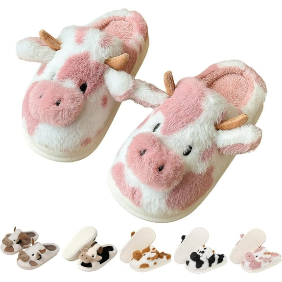 Women's Plush Animal Design Slippers - Ultra Cozy Winter shoes for Indoor Comfort