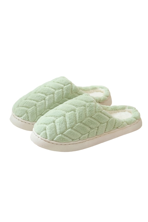Women's Plush Closed-Toe House Slippers Memory Foam Slippers Warm Cozy Soft Lightweight Anti-Slip Slipper for Indoor & Outdoor