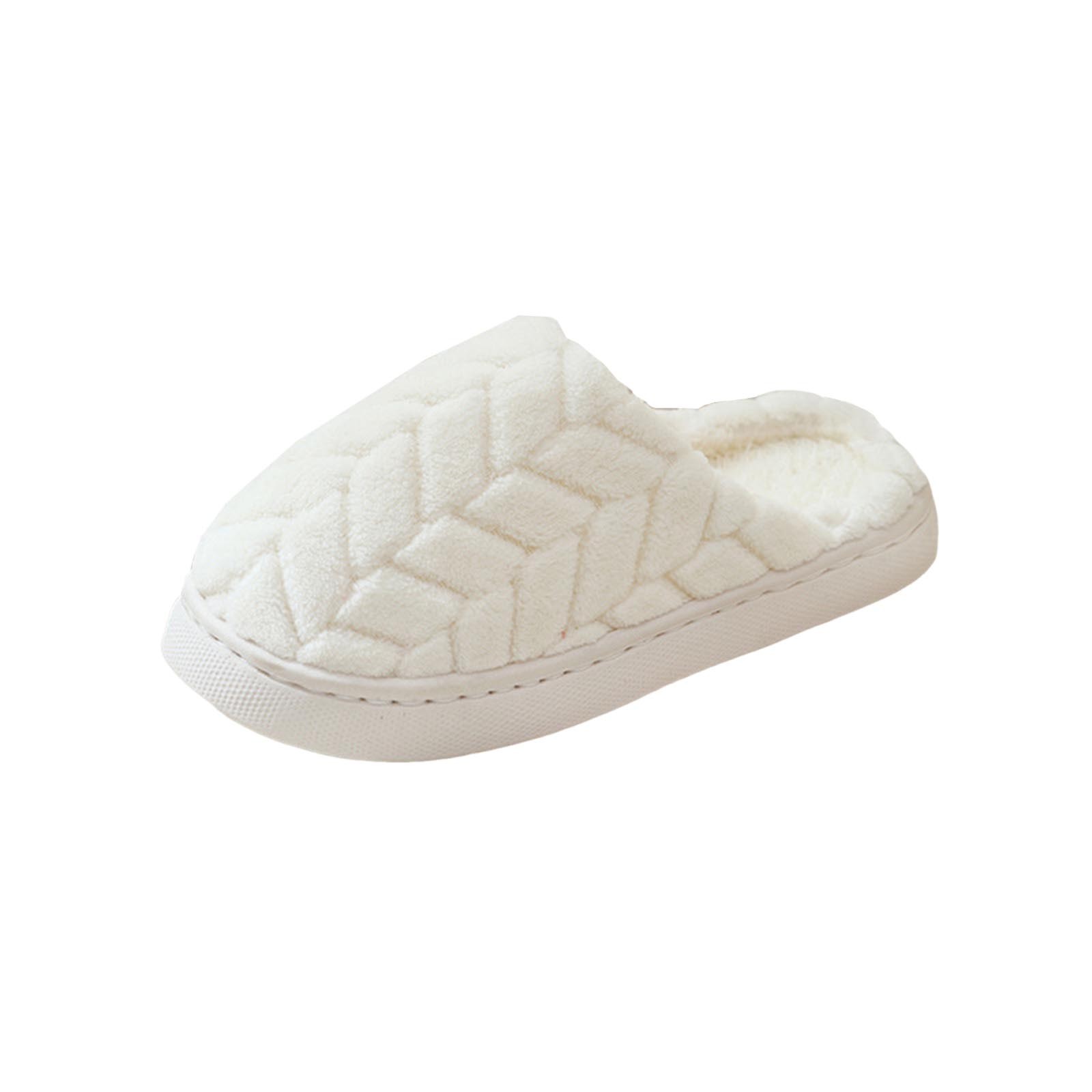 LAVRA Cozy Terry Slippers For Women, Warm Fuzzy Open Toe Slip-On House