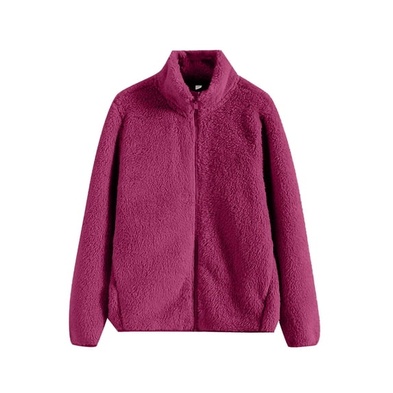 Women's Plush Fleece Jacket Warm and Cozy Full-Zip Outerwear for Winter Soft, Stylish, and Comfortable Fit