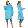 thumbnail image 1 of Women’s Plush Hoodie Sweatshirt Dress, Casual Pullover Sweater with Kangaroo Pocket, One Size, 1 of 7
