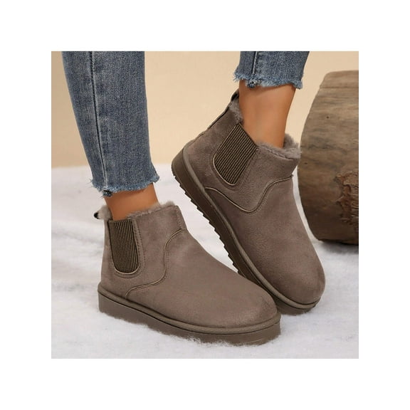 Women's Plush Lined Anti-Slip Snow Boots - Classic Fashion Boots for Women, Perfect For Walking, Hiking & Enjoying Winter Outdoors