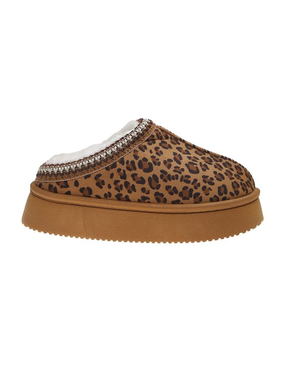 Women's Plush Lined Slippers Indoor Outdoor Memory Foam House Shoes