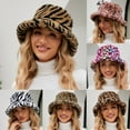 thumbnail image 1 of Women's Plush Pile Bucket Hat Cozy Winter Furry Brim Sun Protection Cap, 1 of 9