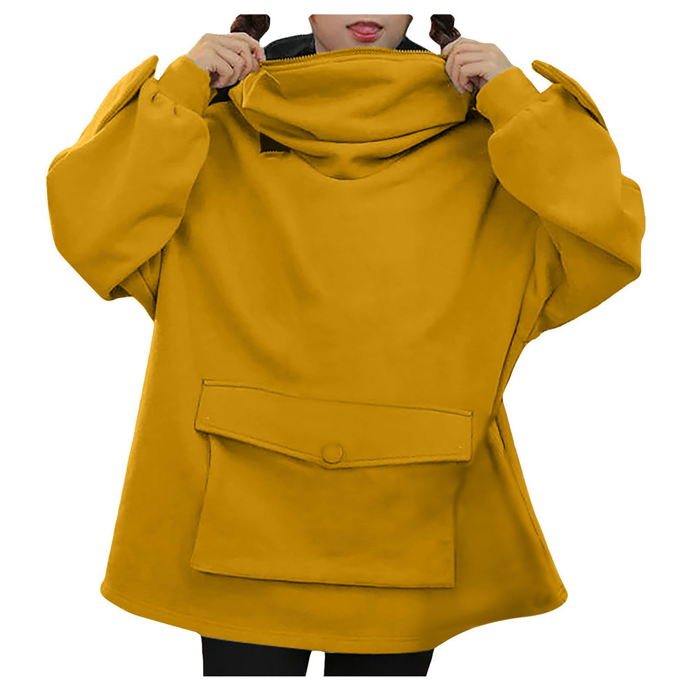 Women's Plush Sweatshirt Midi Design Sense Super Cute Cute Frog Hooded ...