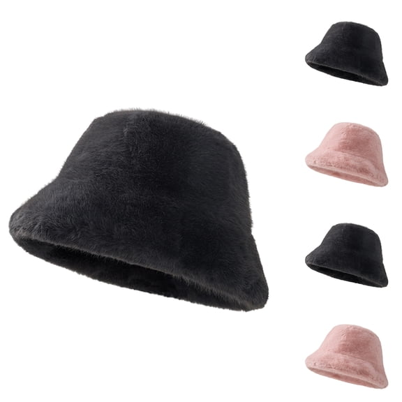 Women's Plush Winter Hat, Ultra-Soft Faux Fur or Sherpa Fabric in a Simple Style, Exceptionally Warm and Versatile for Any Cold Weather Outfit Pink