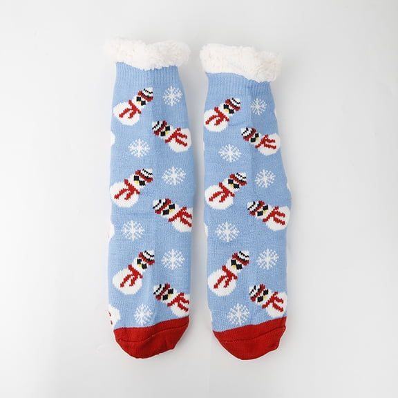 Women's Plush Winter Socks, Thermal Lined with Anti-Slip Dots, A Thoughtful Gift Idea US 6 to 11
