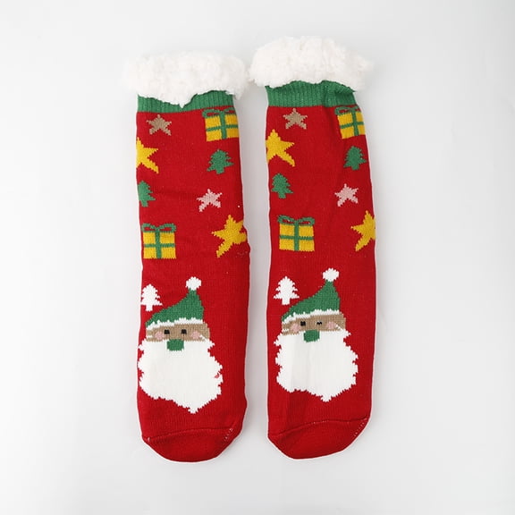 Women's Plush Winter Socks, Thermal Lined with Anti-Slip Dots, A Thoughtful Gift Idea US 6 to 11