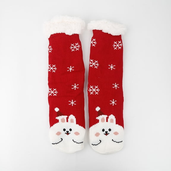 Women's Plush Winter Socks, Thermal Lined with Anti-Slip Dots, A Thoughtful Gift Idea US 6 to 11