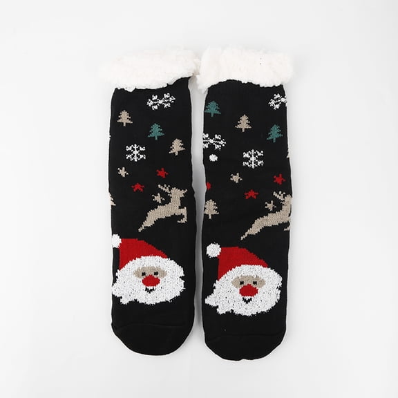Women's Plush Winter Socks, Thermal Lined with Anti-Slip Dots, A Thoughtful Gift Idea US 6 to 11