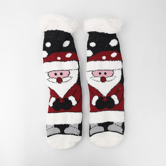 Women's Plush Winter Socks, Thermal Lined with Anti-Slip Dots, A Thoughtful Gift Idea US 6 to 11