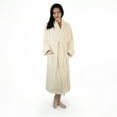 thumbnail image 1 of Women's Plush and Absorbent Turkish Cotton Bathrobe by Blue Nile Mills - Large/Extra Large, Cream, 1 of 6