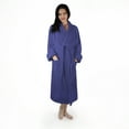 thumbnail image 1 of Women's Plush and Absorbent Turkish Cotton Bathrobe by Blue Nile Mills - Large/Extra Large, Navy Blue, 1 of 6
