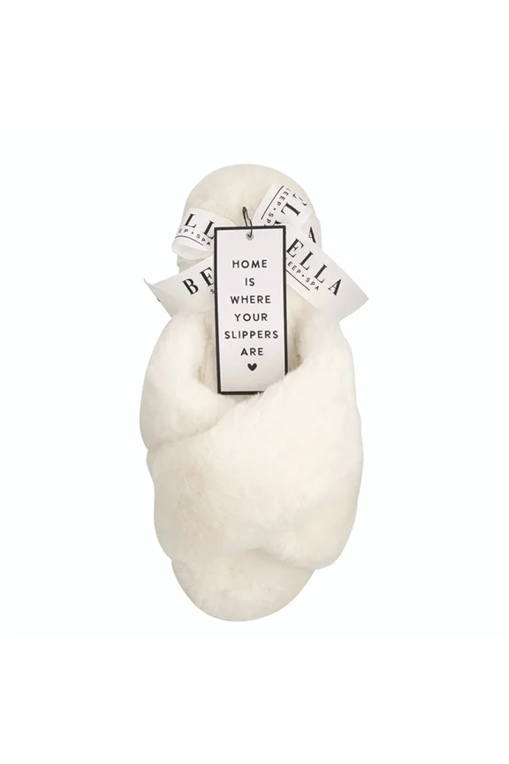 Women's Plush and Cozy Criss-Cross Slippers, Size 7-8