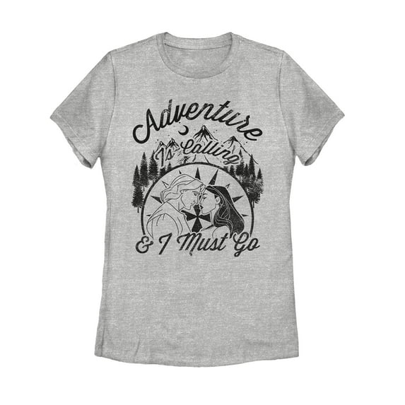 Women's Pocahontas Adventure Calling Graphic Tee Athletic Heather Large