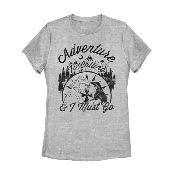 Women's Pocahontas Adventure Calling Graphic Tee Athletic Heather Small