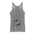 thumbnail image 1 of Women's Pocahontas Meeko & Flit Game  Racerback Tank Top Gray Heather Small, 1 of 3