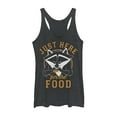 thumbnail image 1 of Women's Pocahontas Meeko Here For Food  Racerback Tank Top Black Heather 2X Large, 1 of 3