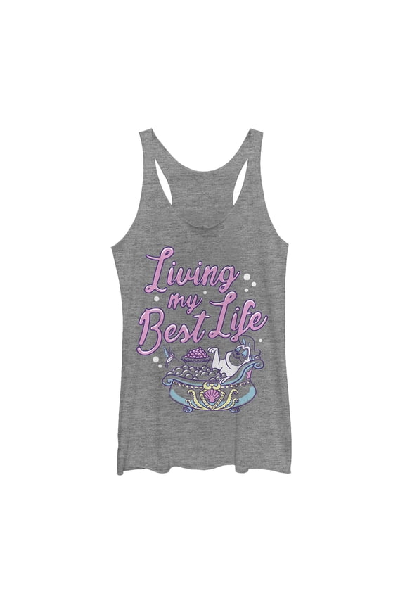 Women's Pocahontas Percy Best Life Racerback Tank Top Gray Heather 2X Large