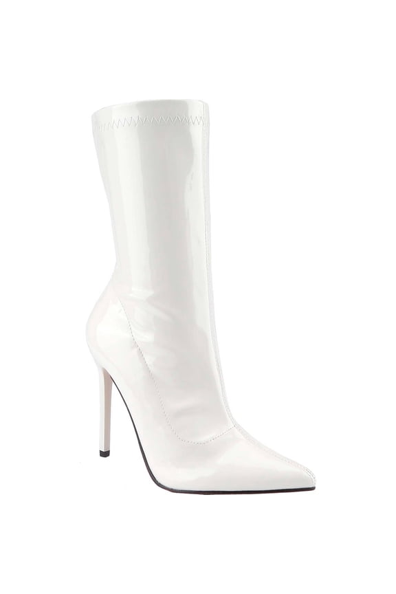 Women's Pointed Toe Ankle Boots Stiletto High Heel Mid Calf Booties Fall Winter Boots