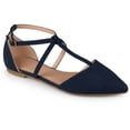 thumbnail image 1 of Women's Pointed Toe Ankle Wrap T-strap D'orsay Flats, 1 of 2