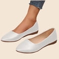 thumbnail image 1 of Women's Pointed Toe Flats, Breathable Casual Slip on Loafers with Soft Faux Leather, Comfortable Low Wedge Work Shoes for Office Outdoor, 1 of 7