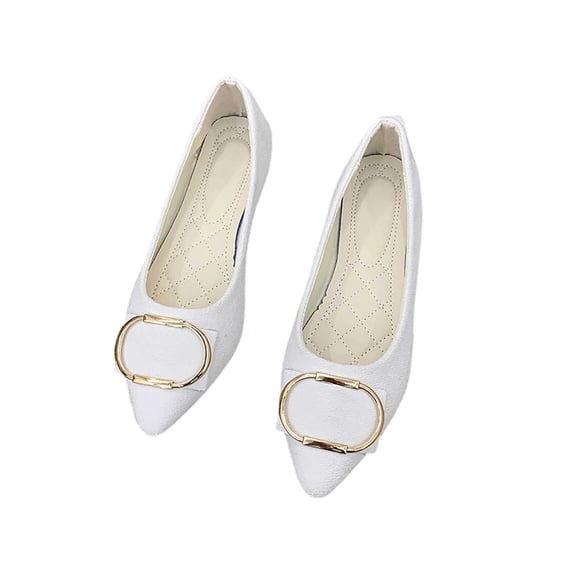 Women's Pointed Toe Flats Suede Comfortable Dress Flats for Wedding Guest Soft Sole Office Flats for Work, Party, Date