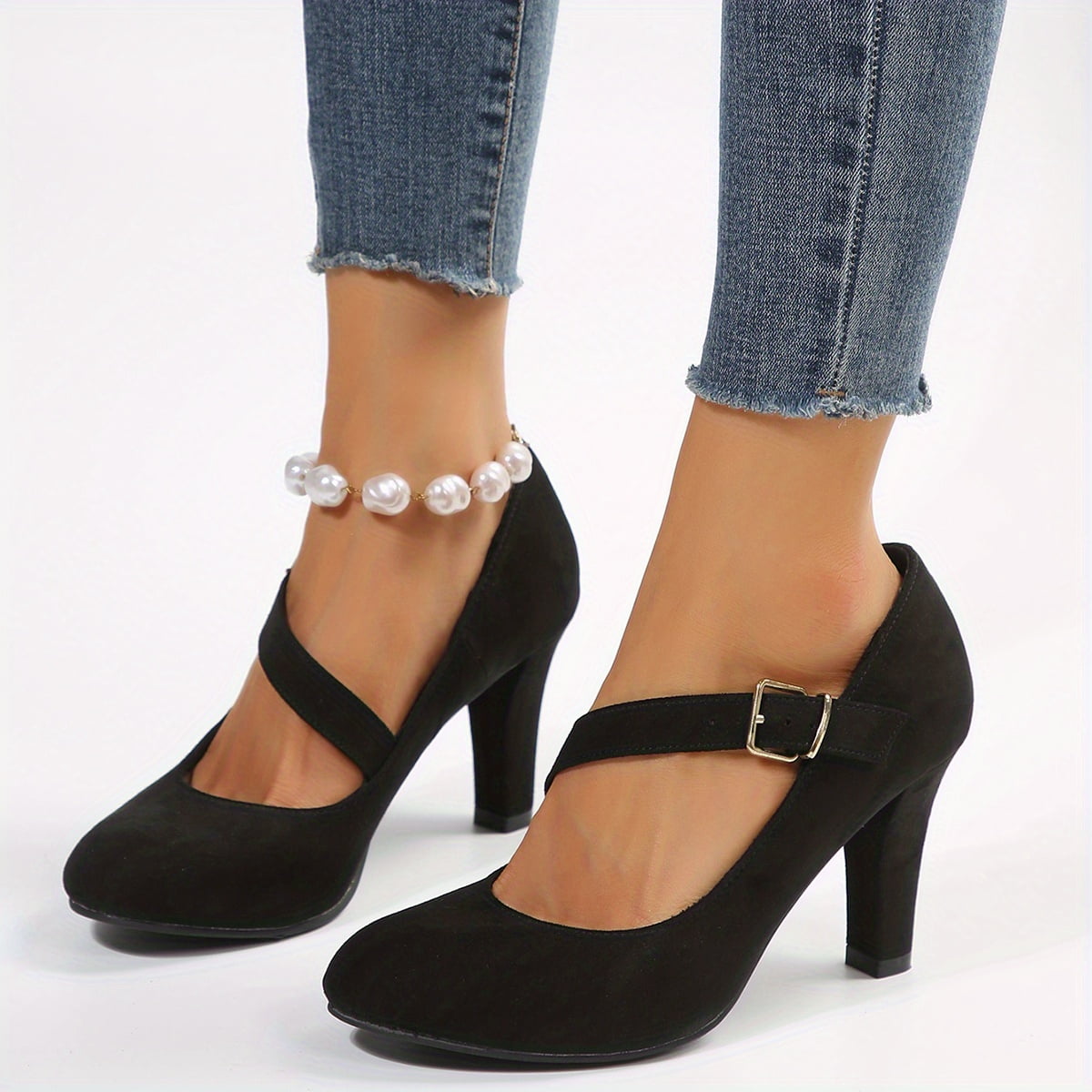 heeled slip on shoes