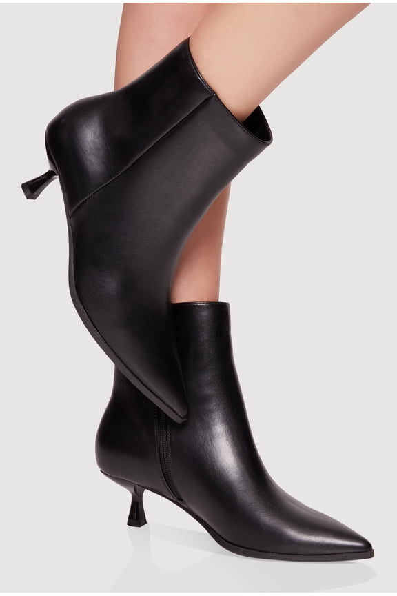 Women's Pointed Toe Low Heel Ankle Boots