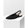 thumbnail image 1 of Women’s Pointed Toe Slingback Flats, Dress Up Low Heel Shoes With Bow Knot, 1 of 9
