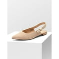 thumbnail image 1 of Women’s Pointed Toe Slingback Flats, Dress Up Low Heel Shoes With Bow Knot, 1 of 9